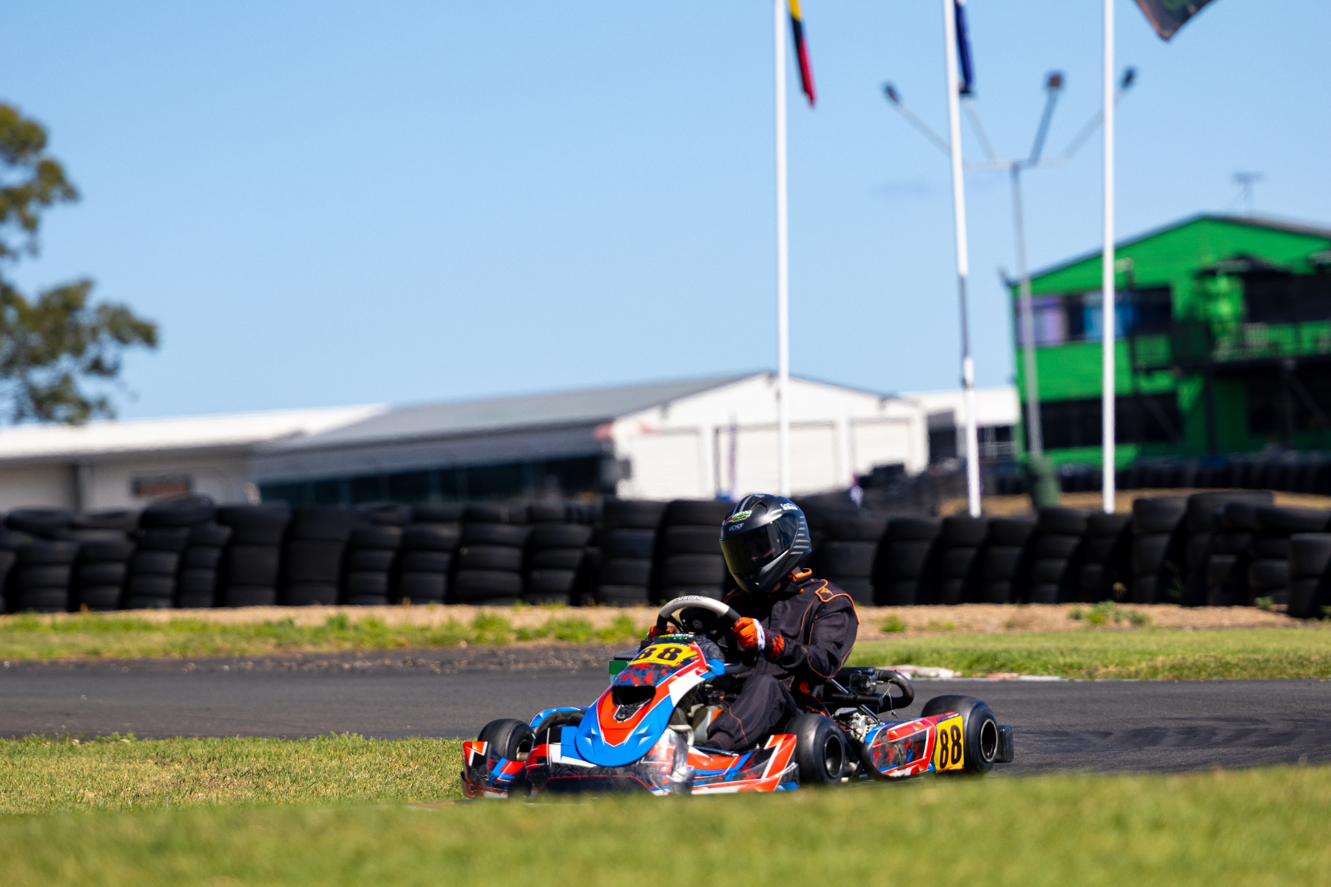 Connor Hunter on track at dusk
